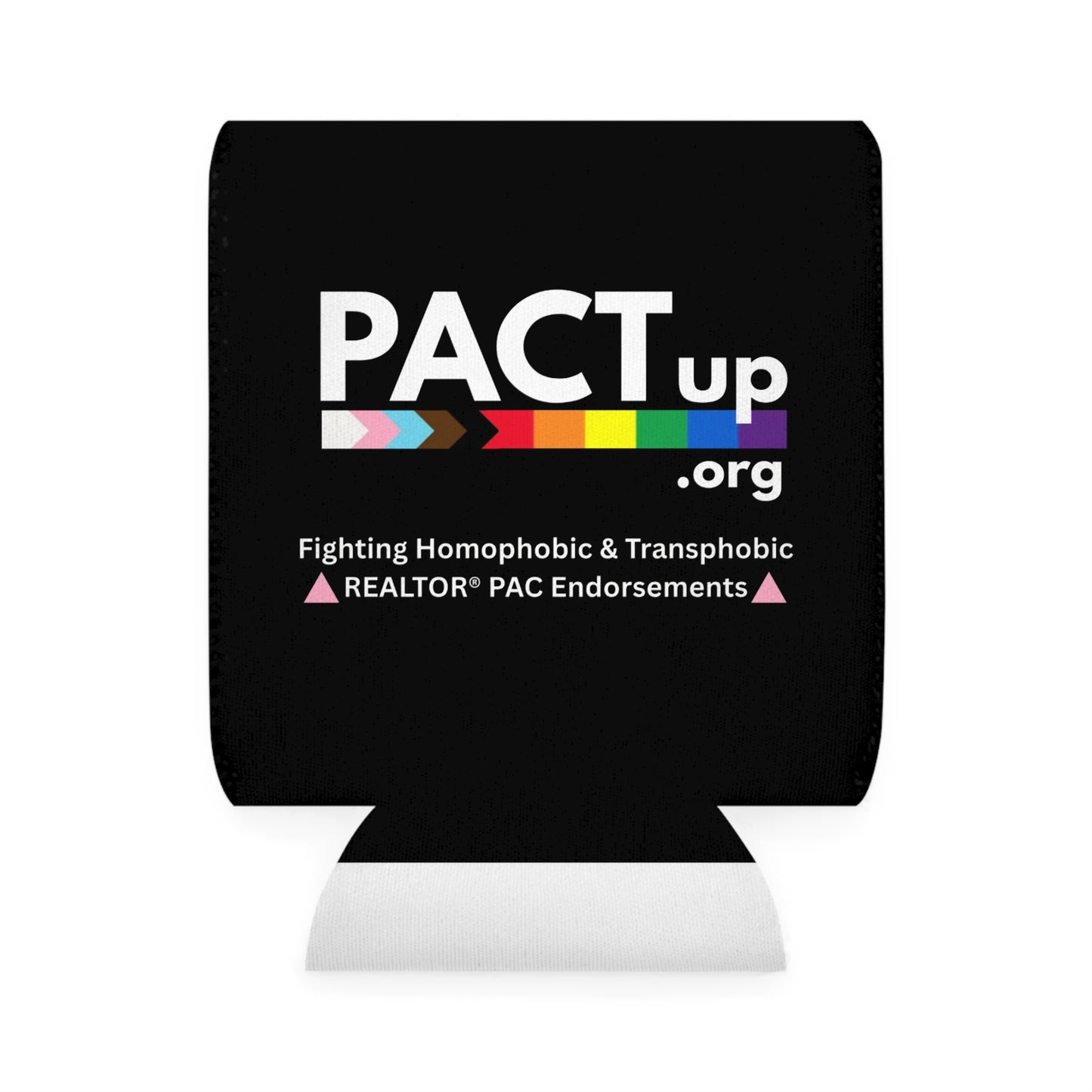 PACT UP - Pride Can Cooler Sleeve | LGBTQ+ Supporter, Eco-Friendly Beverage Holder, Party Accessory, Summer Celebrations, Gift for Allies