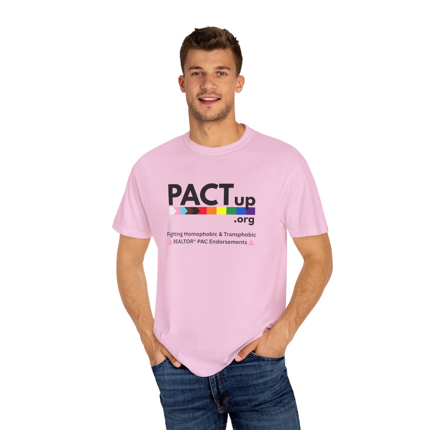 PACT UP - Pride T-Shirt - Unisex Garment-Dyed Tee for LGBTQ+ Advocacy