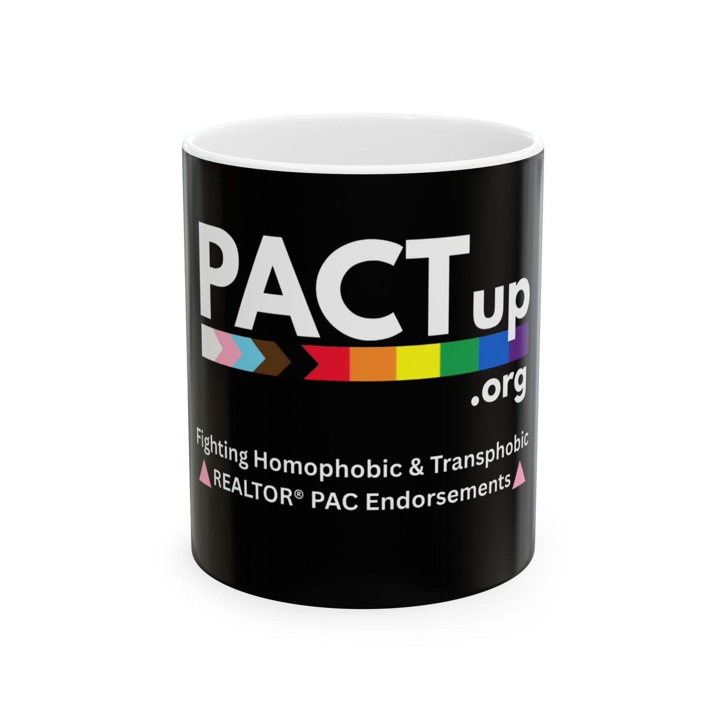 PACT UP -LGBTQ Pride Ceramic Mug, (11oz, 15oz)