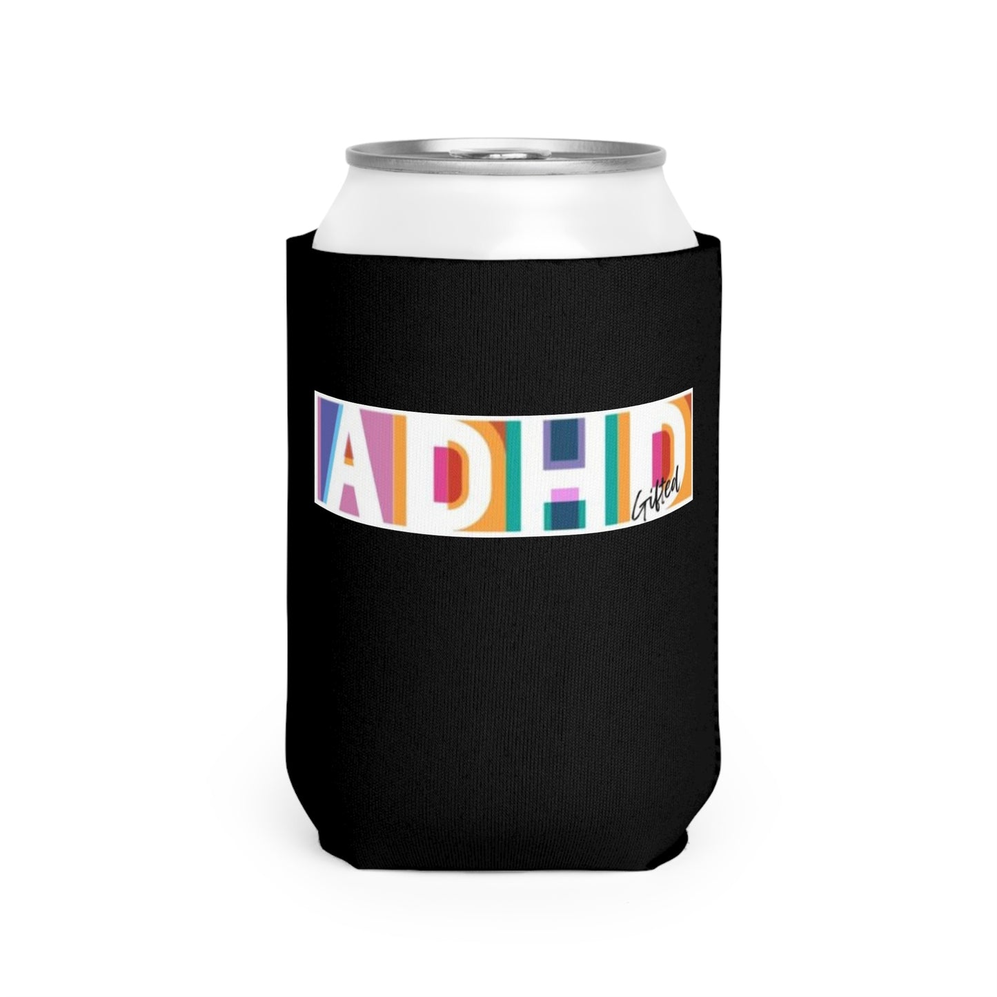 ADHD Gifted - Pride Can Cooler Sleeve | Eco-Friendly Beverage Holder, Party Accessory, Summer Celebrations, Gift for Allies