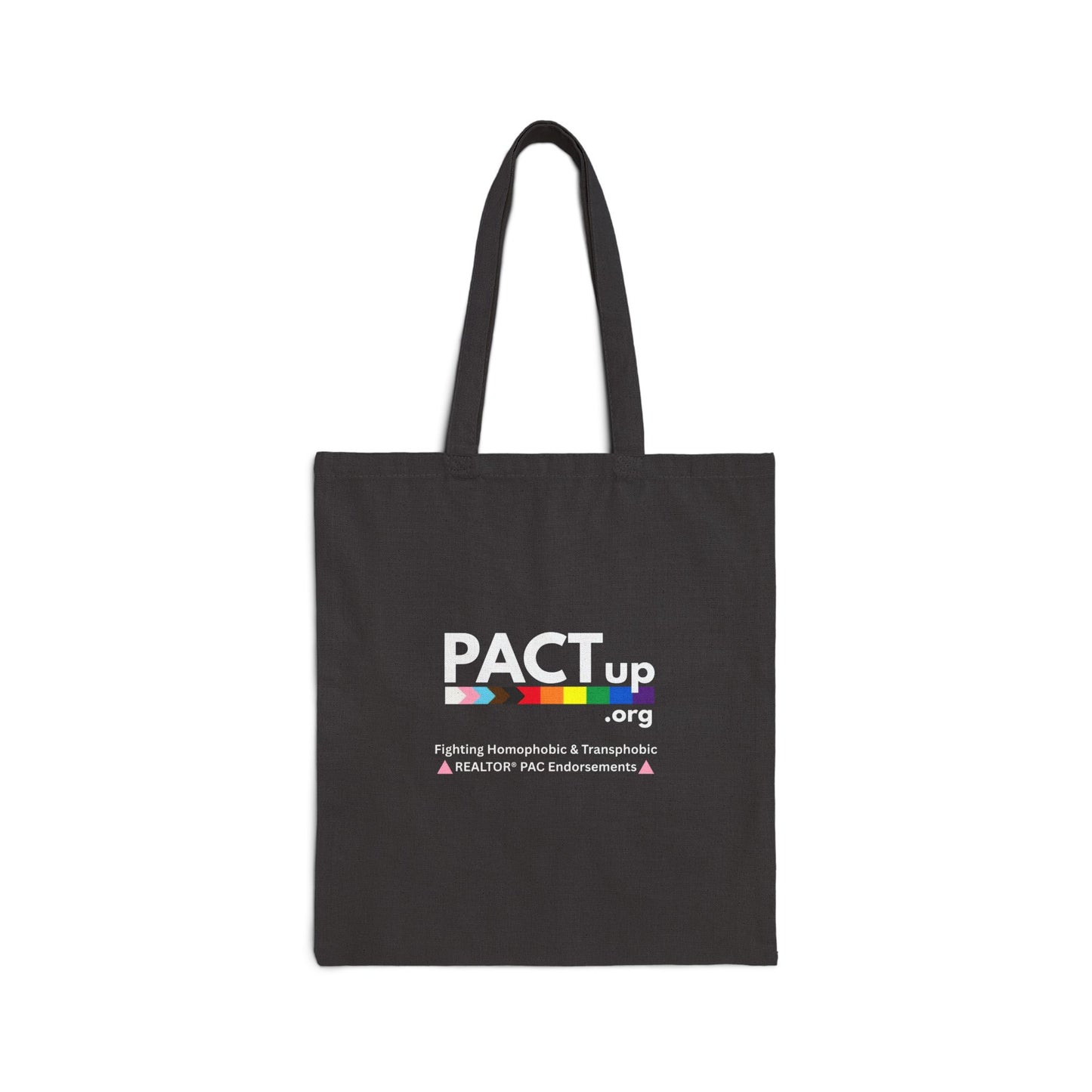 PACT Up - Cotton Canvas Tote Bag - Eco-Friendly Rainbow Pride Design