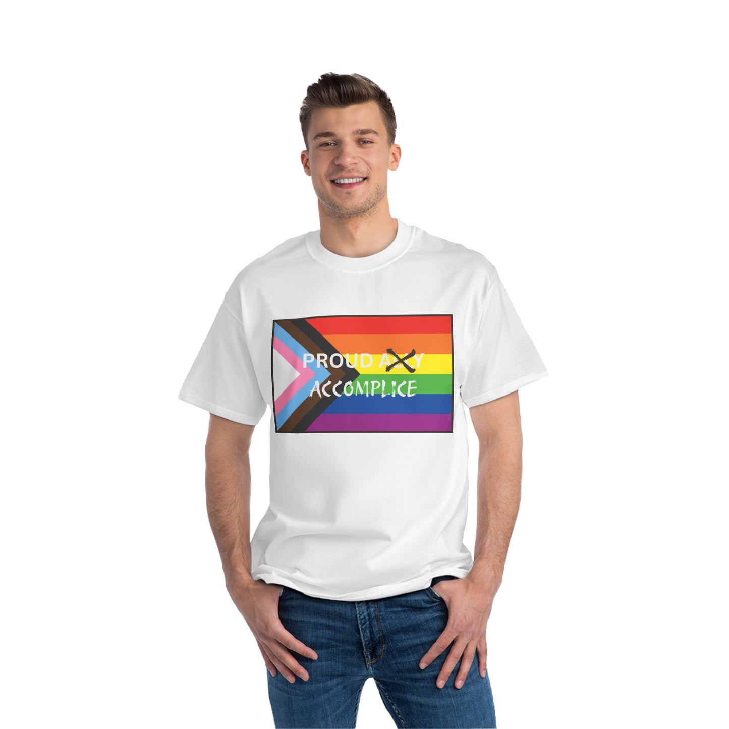 S - 6XL - Proud Accomplice LGBTQ+ Short-Sleeve T-Shirt, Rainbow Shirt, Pride Apparel, Equality Tee, Summer Fashion, Gift for Activists