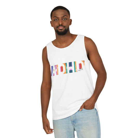 ADHD Gifted  - Unisex Garment-Dyed Tank Top