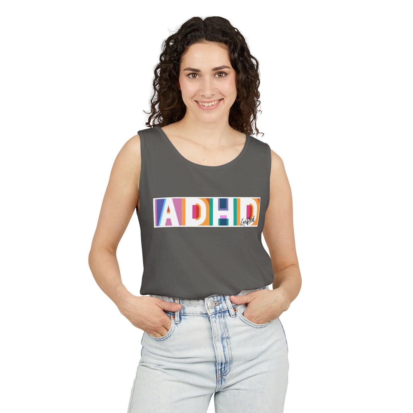 ADHD Gifted - Unisex Garment-Dyed Tank Top