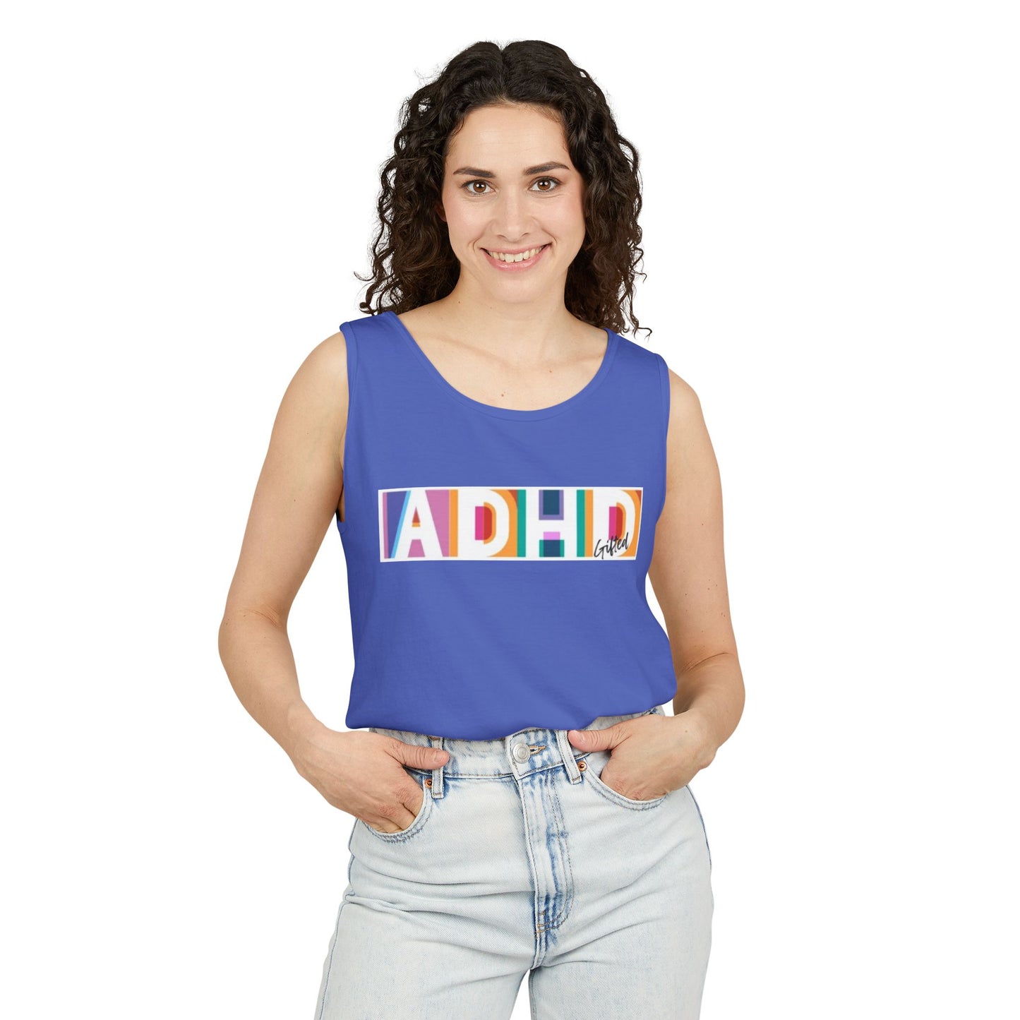 ADHD Gifted - Unisex Garment-Dyed Tank Top
