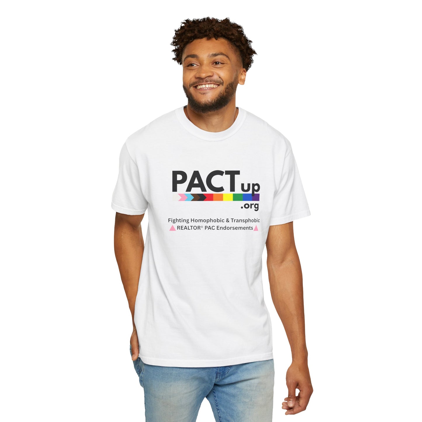 PACT UP - Pride T-Shirt - Unisex Garment-Dyed Tee for LGBTQ+ Advocacy
