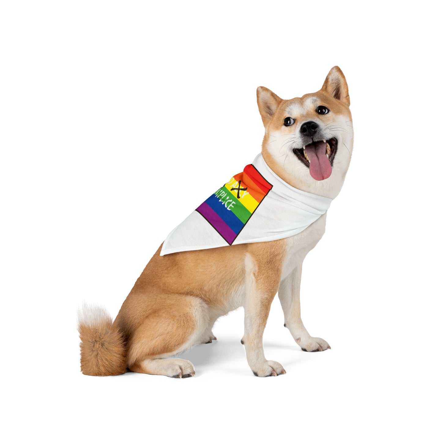Pride Pet Bandana, Proud Accomplice Dog Scarf, LGBTQ+ Pet Accessory, Rainbow Doggy Bandana, Pride Month Pet Gear