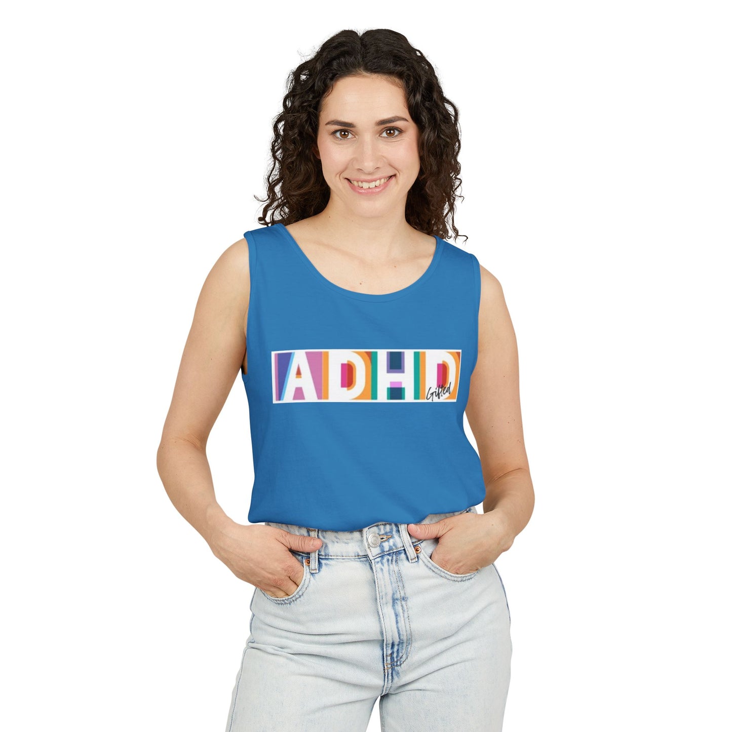 ADHD Gifted - Unisex Garment-Dyed Tank Top