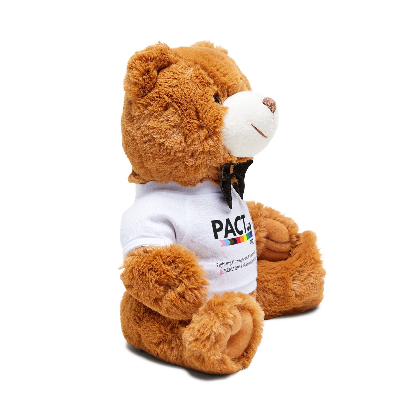 PACT UP - lgbtq pride Teddy Bear Gift, Soft Plush Toy for Kids, Customizable Teddy Bear with T-Shirt, Birthday Gift, Holiday Gift, Cuddly Companion