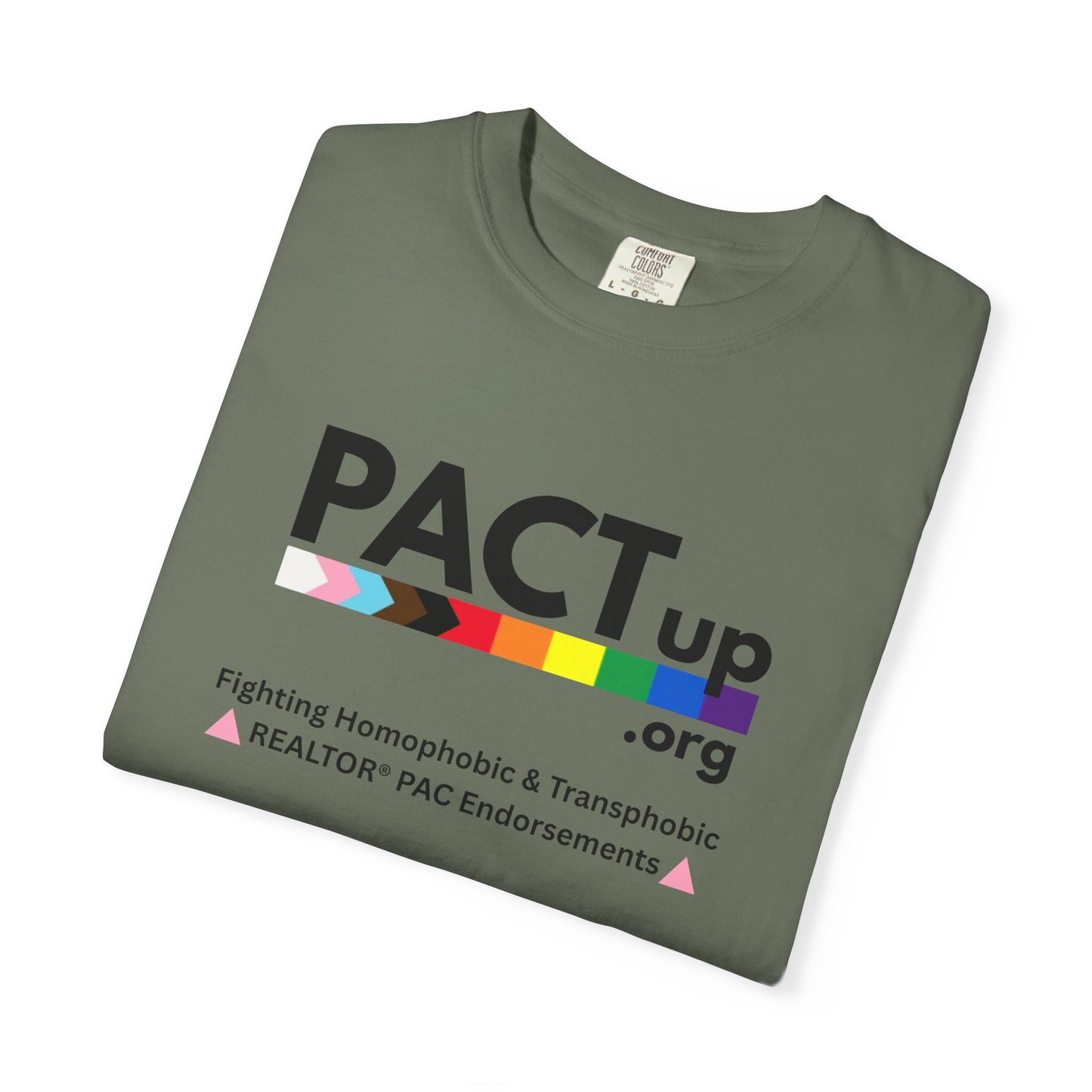 PACT UP - Pride T-Shirt - Unisex Garment-Dyed Tee for LGBTQ+ Advocacy