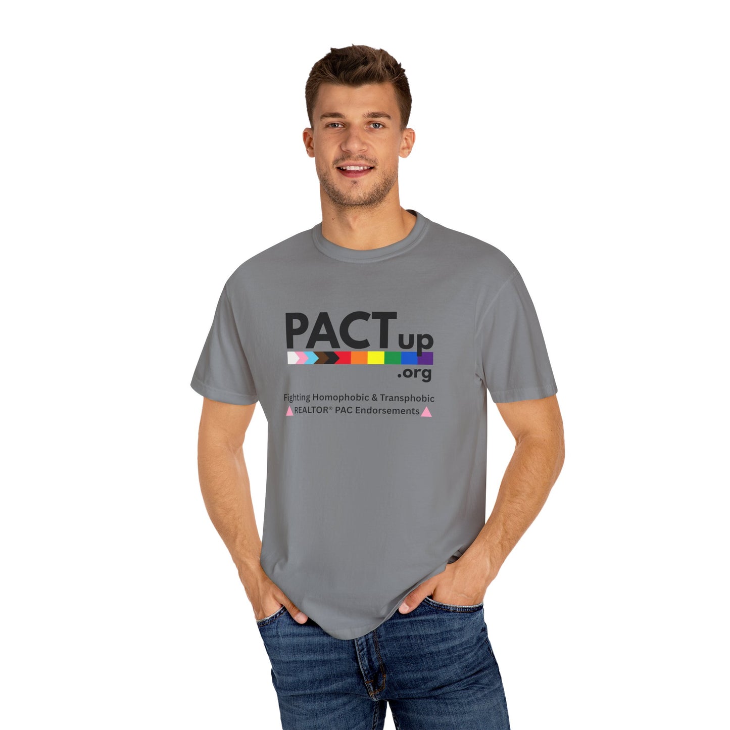PACT UP - Pride T-Shirt - Unisex Garment-Dyed Tee for LGBTQ+ Advocacy