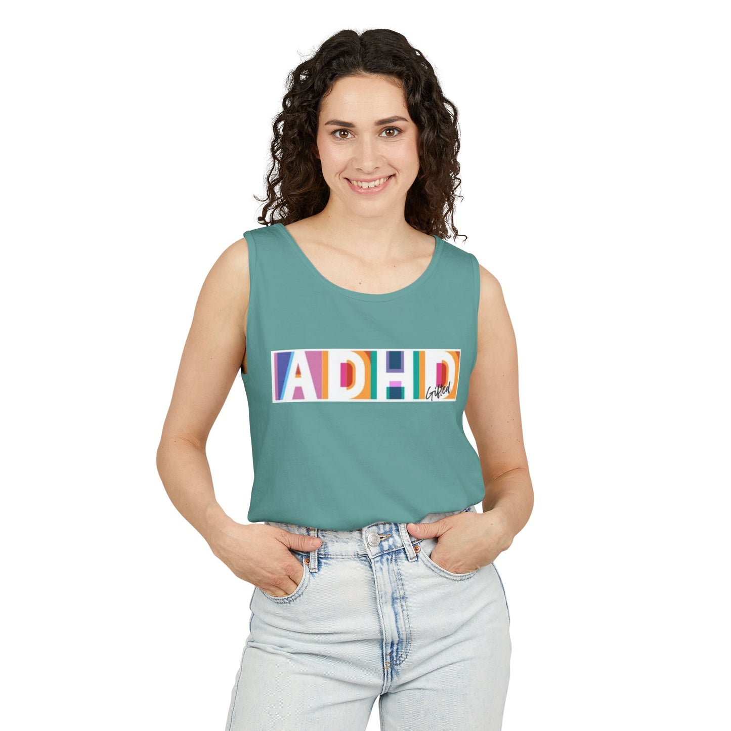 ADHD Gifted - Unisex Garment-Dyed Tank Top