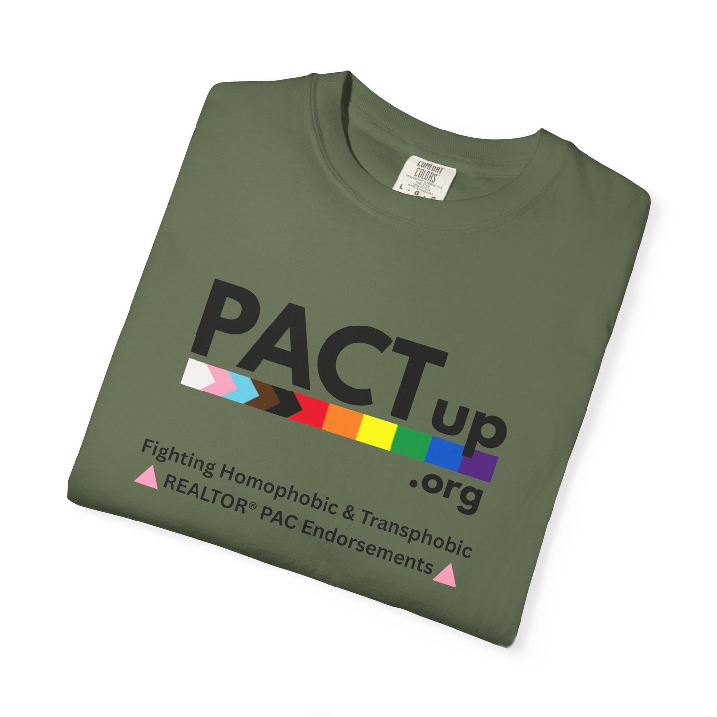 PACT UP - Pride T-Shirt - Unisex Garment-Dyed Tee for LGBTQ+ Advocacy