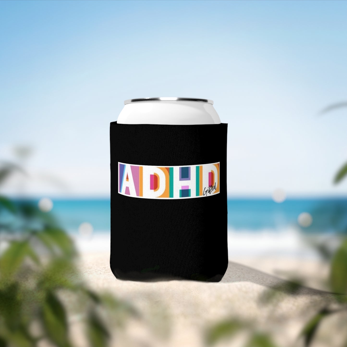 ADHD Gifted - Pride Can Cooler Sleeve | Eco-Friendly Beverage Holder, Party Accessory, Summer Celebrations, Gift for Allies