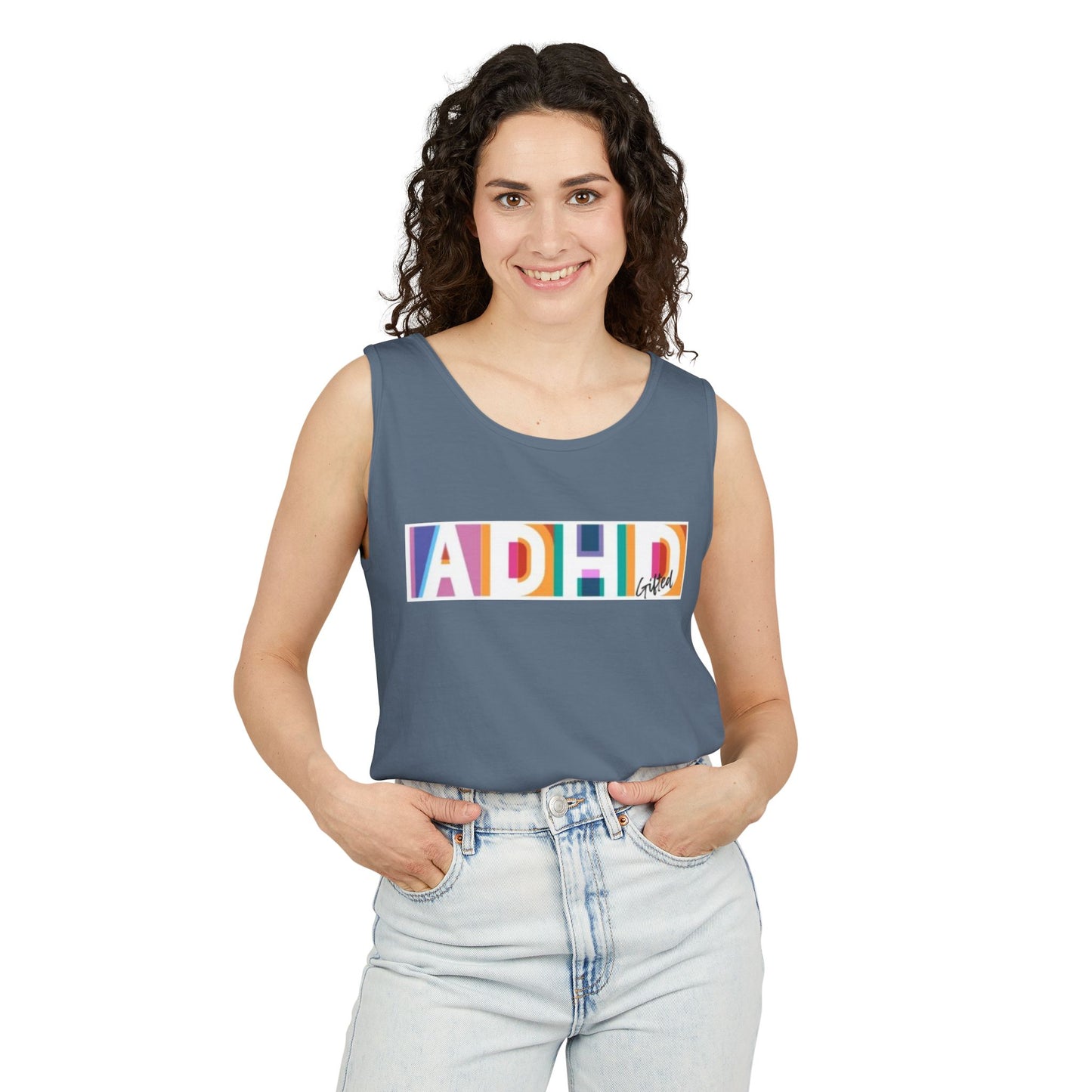 ADHD Gifted - Unisex Garment-Dyed Tank Top