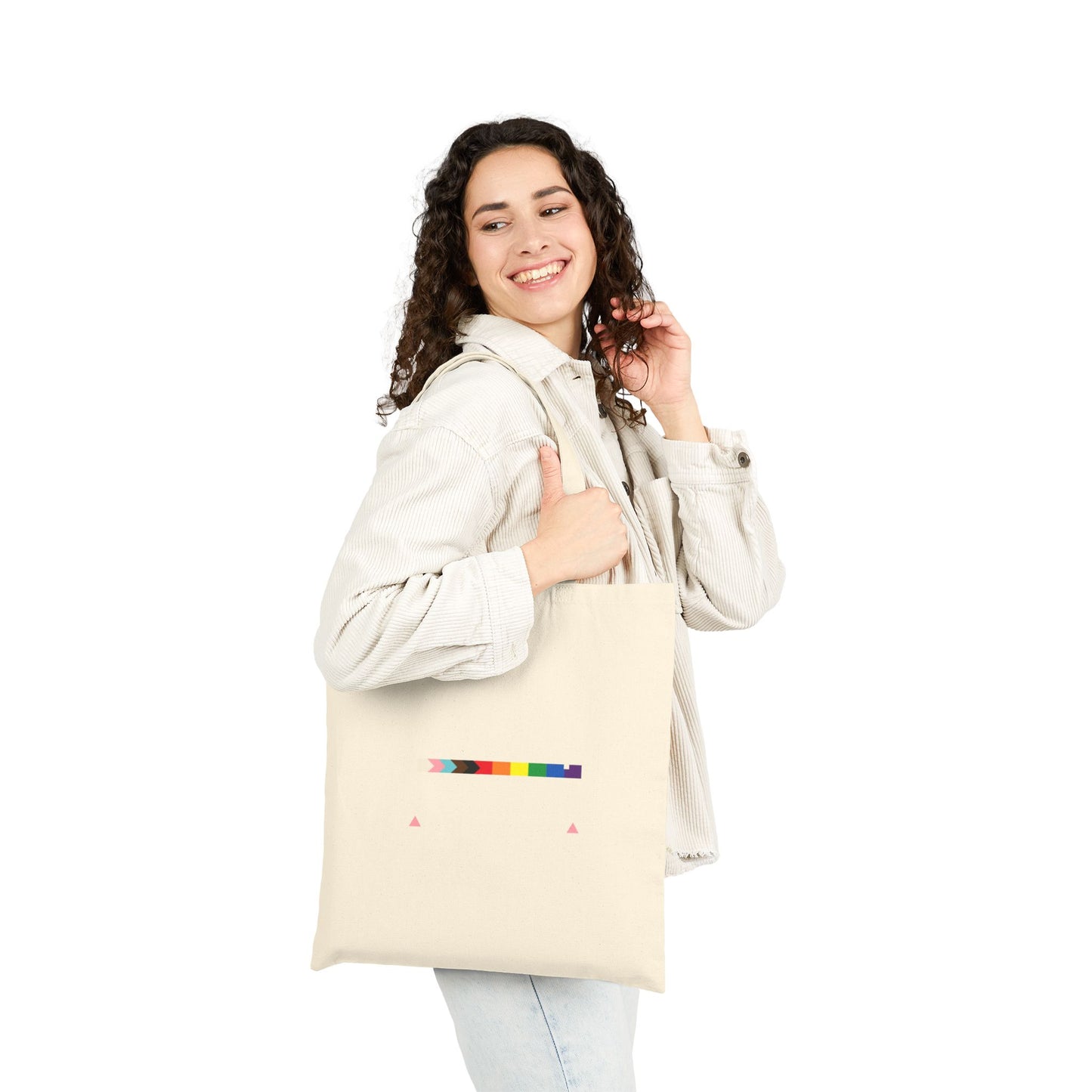 PACT Up - Cotton Canvas Tote Bag - Eco-Friendly Rainbow Pride Design