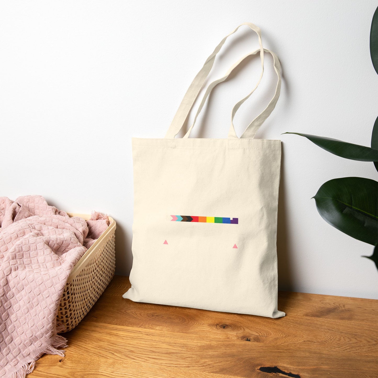 PACT Up - Cotton Canvas Tote Bag - Eco-Friendly Rainbow Pride Design