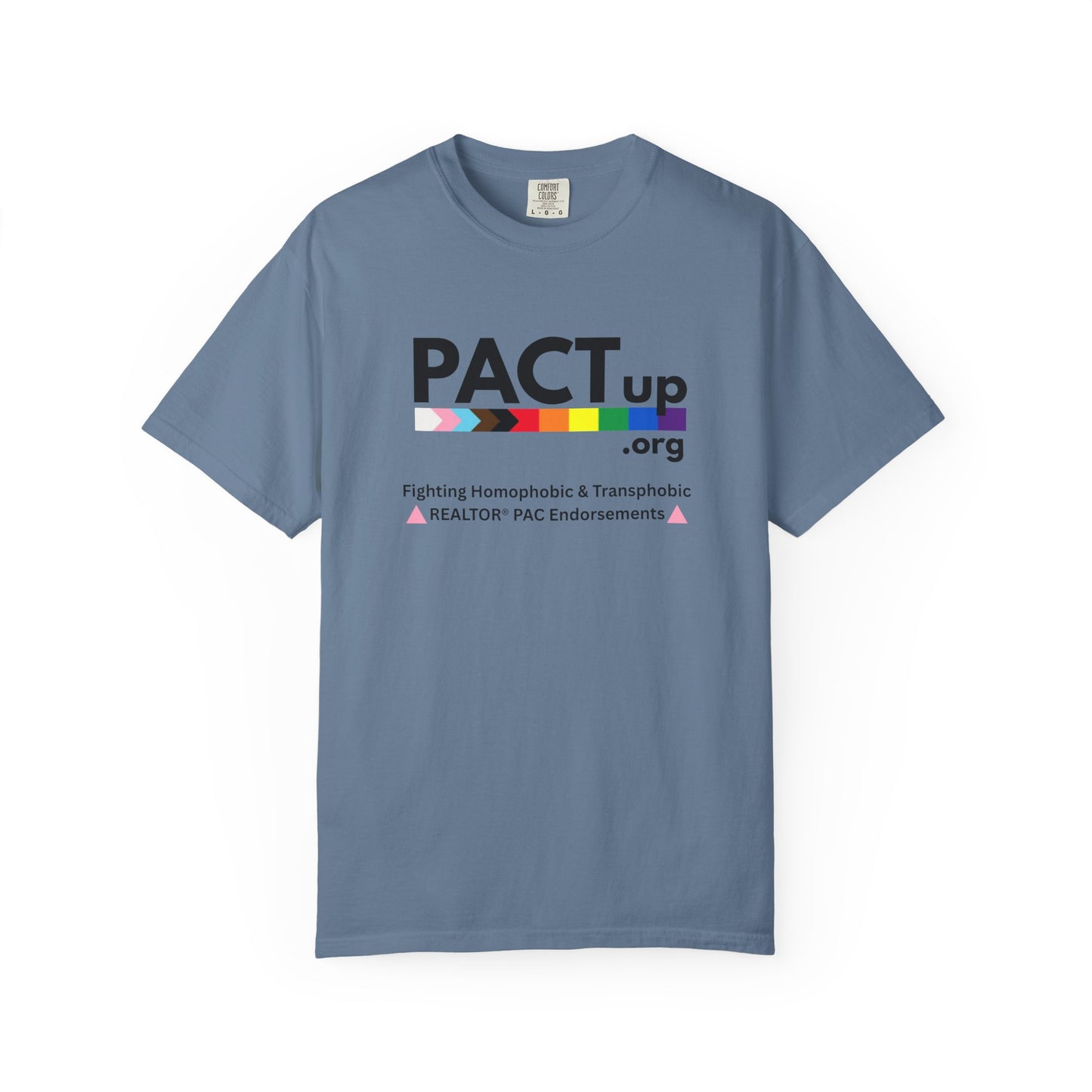 PACT UP - Pride T-Shirt - Unisex Garment-Dyed Tee for LGBTQ+ Advocacy