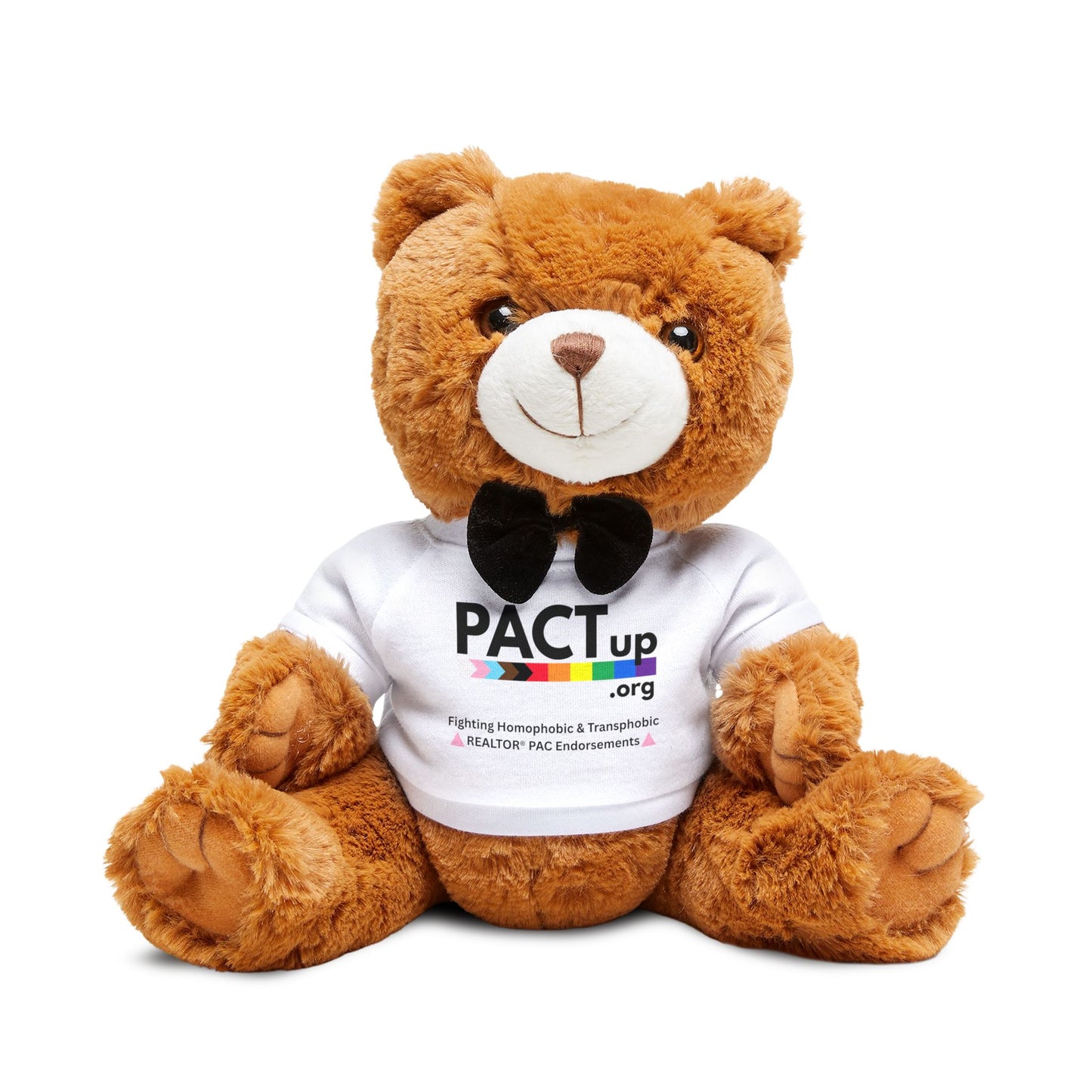 PACT UP - lgbtq pride Teddy Bear Gift, Soft Plush Toy for Kids, Customizable Teddy Bear with T-Shirt, Birthday Gift, Holiday Gift, Cuddly Companion