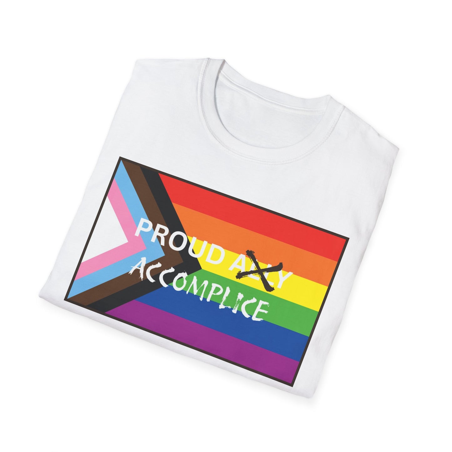 LGBTQ PRIDE PROUD Accomplice Unisex Softstyle T-Shirt