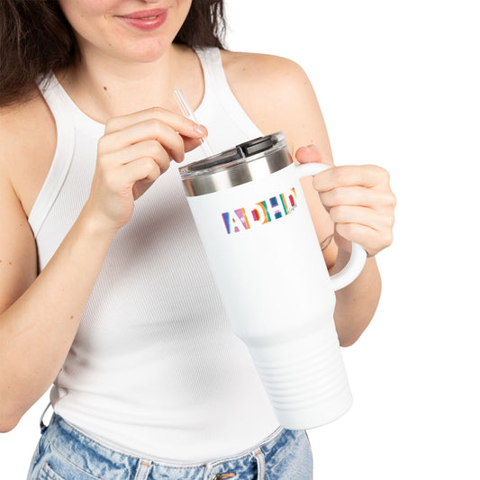 ADHD Gifted - - 40oz Insulated Travel Mug - Perfect for Pride and Everyday Use