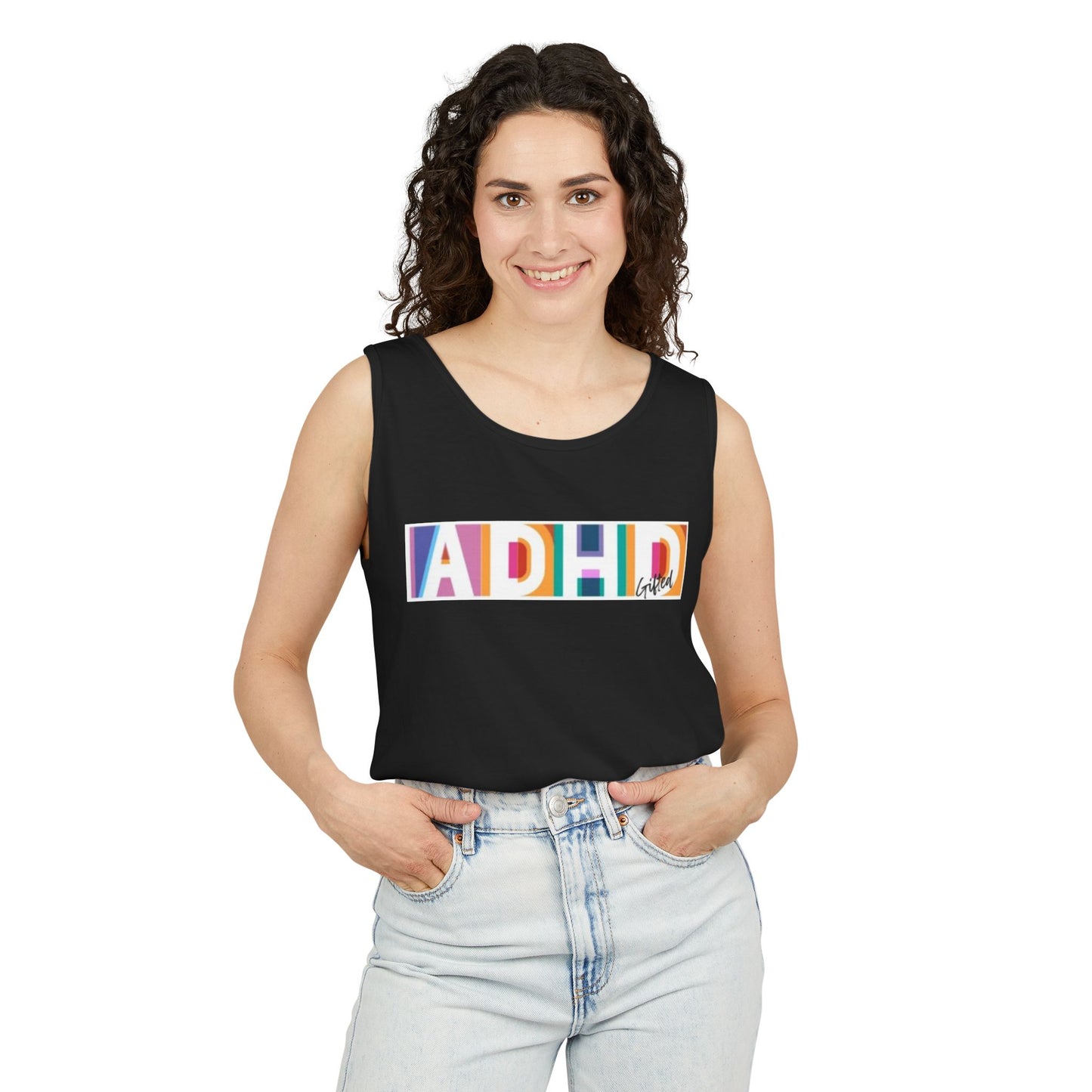 ADHD Gifted - Unisex Garment-Dyed Tank Top
