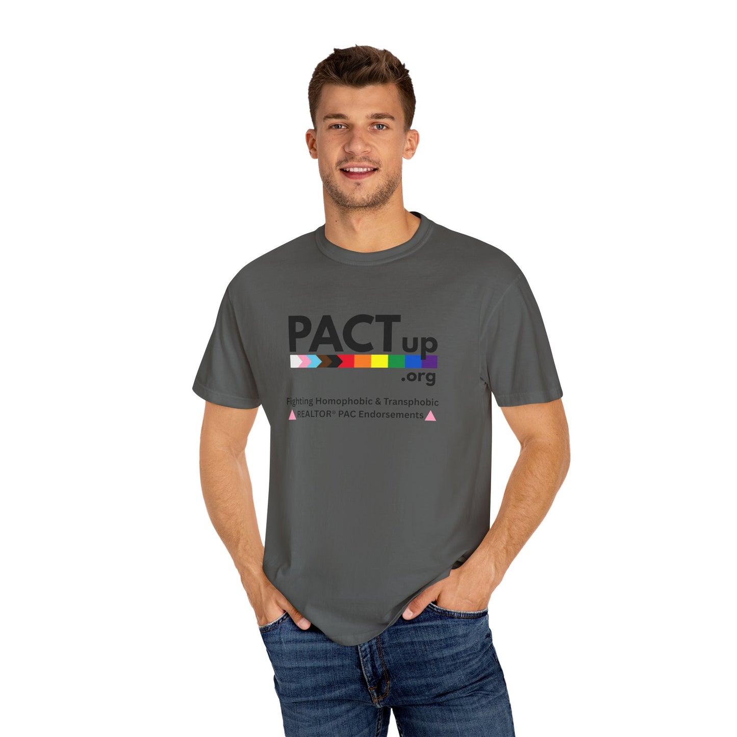PACT UP - Pride T-Shirt - Unisex Garment-Dyed Tee for LGBTQ+ Advocacy