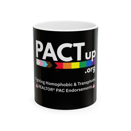 PACT UP -LGBTQ Pride Ceramic Mug, (11oz, 15oz)