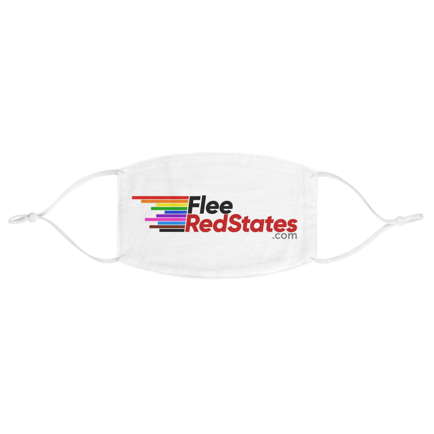Flee Red States -  LGBTQ- Pride Fabric Face Mask
