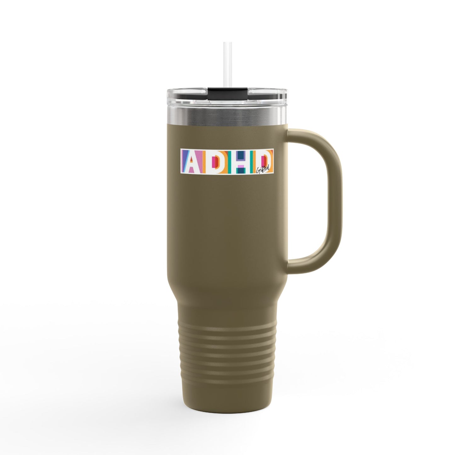 ADHD Gifted  - 40oz Insulated Travel Mug - Perfect for ADHD Pride and Everyday Use