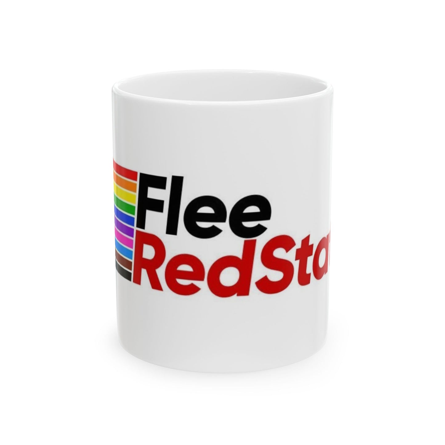 Flee Red States -LGBTQ Pride Ceramic Mug, (11oz, 15oz)