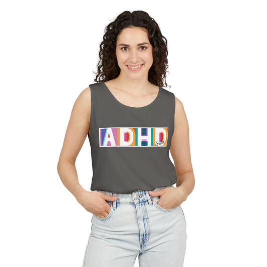 ADHD Gifted - Unisex Garment-Dyed Tank Top
