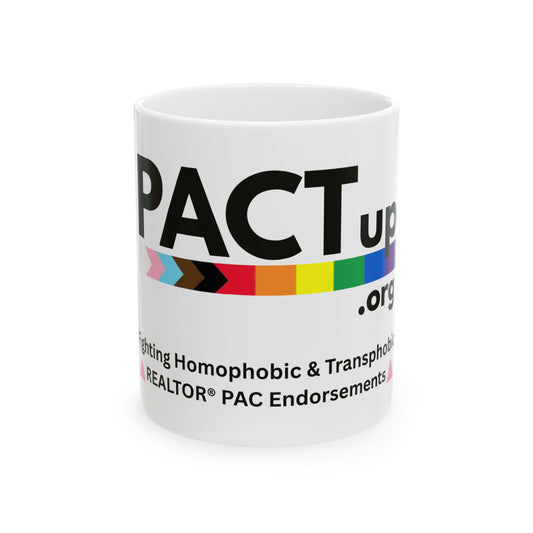 PACT UP -LGBTQ Pride Ceramic Mug, (11oz, 15oz)