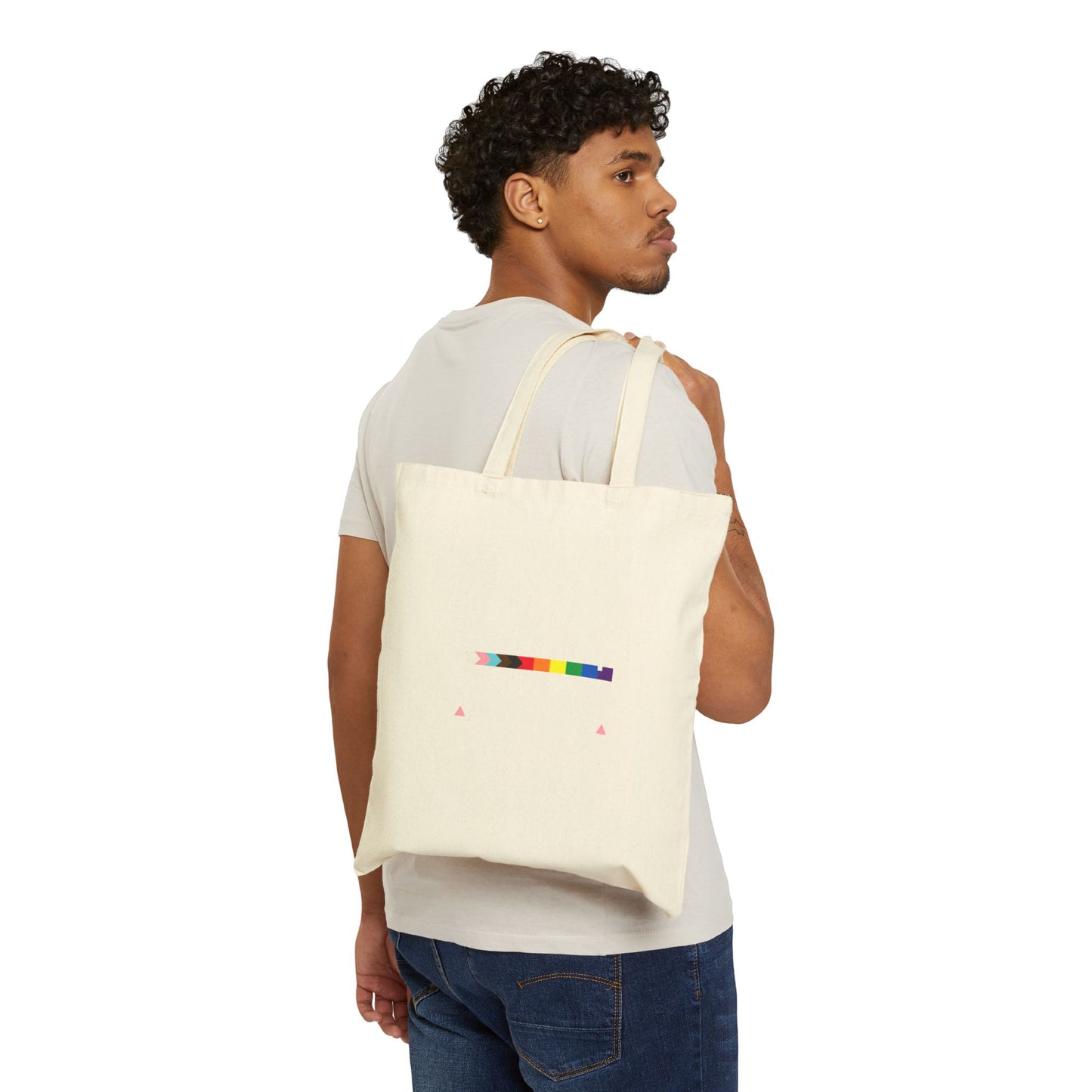 PACT Up - Cotton Canvas Tote Bag - Eco-Friendly Rainbow Pride Design