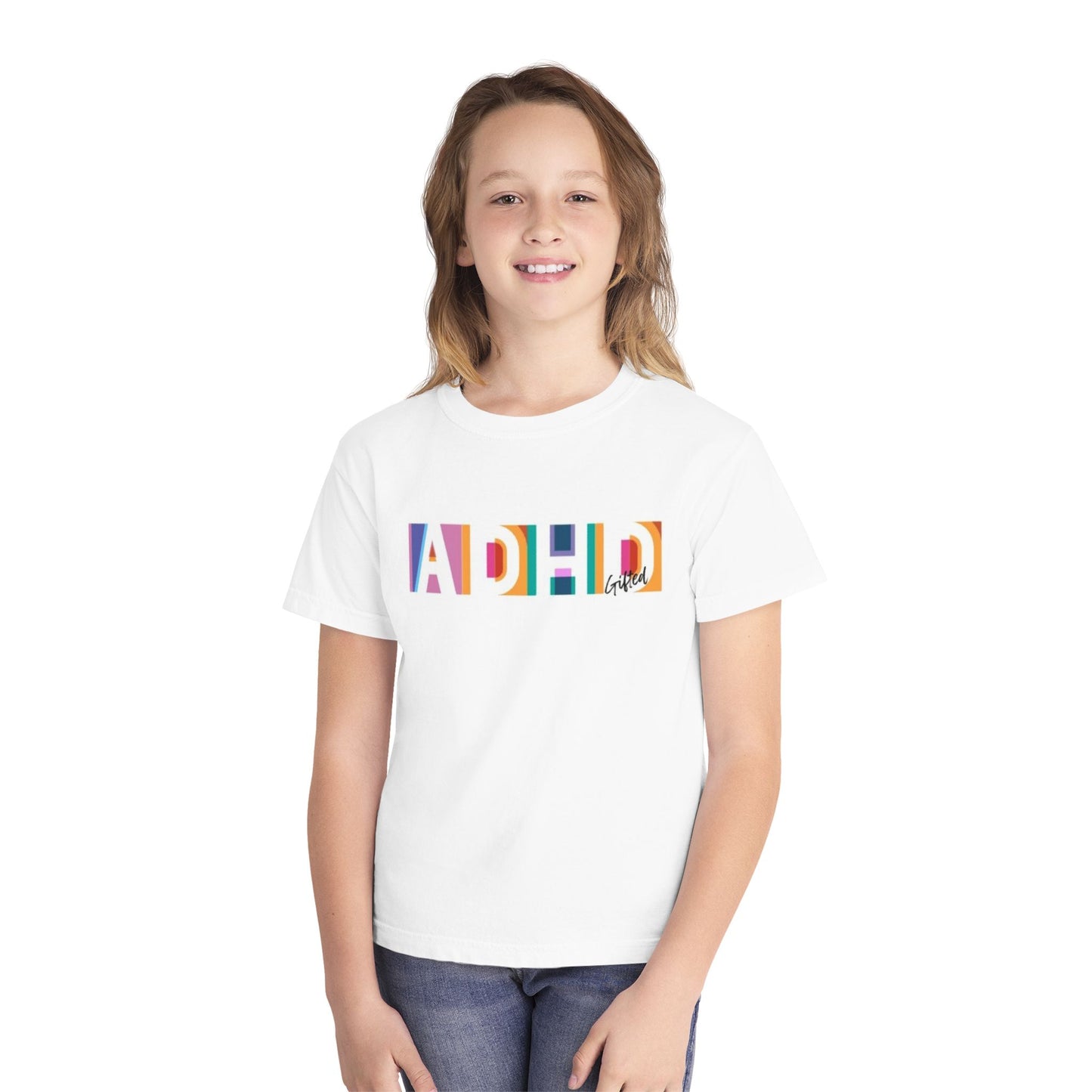Colorful ADHD Awareness Youth Tee