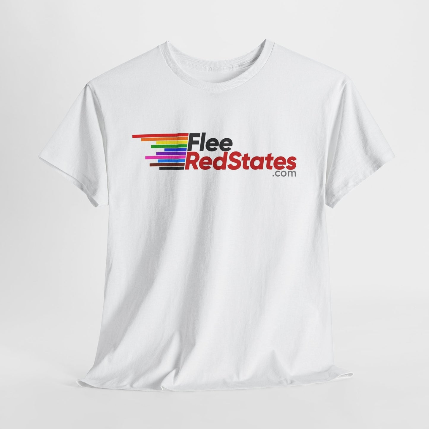 Flee Red States - LGBTQ PRIDE - Unisex Heavy Cotton Tee