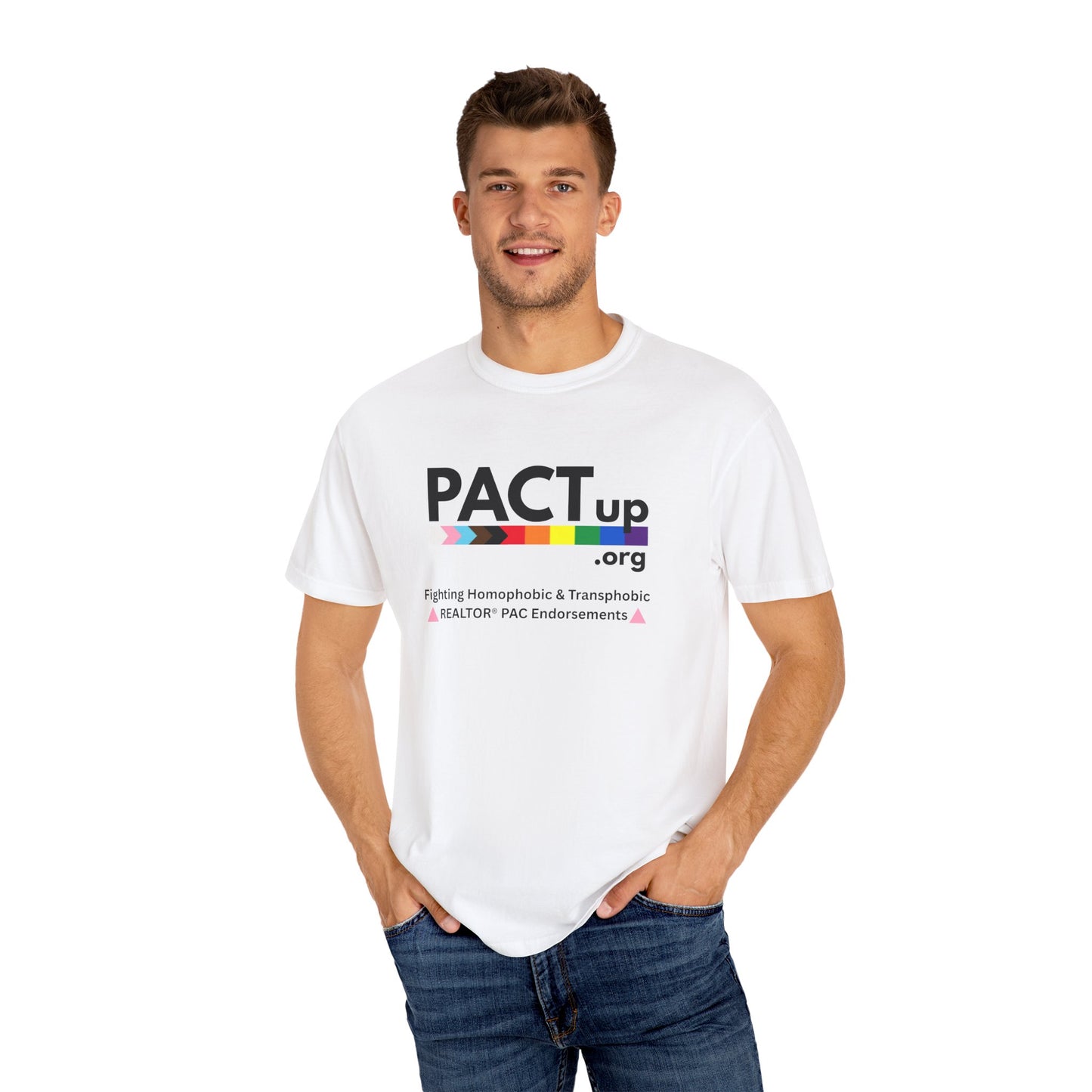 PACT UP - Pride T-Shirt - Unisex Garment-Dyed Tee for LGBTQ+ Advocacy