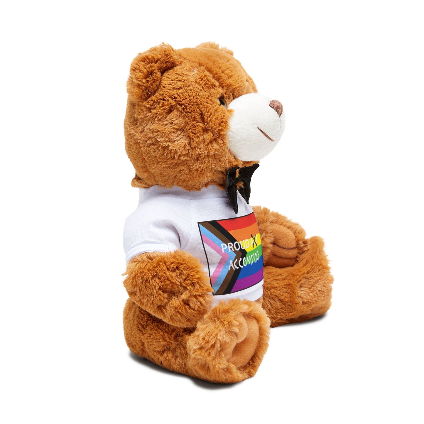 LGBTQ Proud Accomplice Pride Teddy Bear Plush, Cute Gift for LGBTQ+ Celebrations, Cuddle Companion, Pride Month Decor, Adorable LGBTQ+ Stuffed Toy