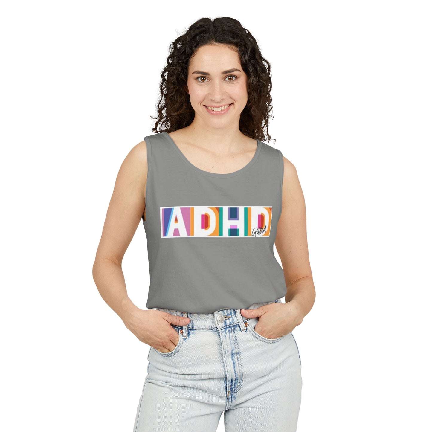 ADHD Gifted - Unisex Garment-Dyed Tank Top