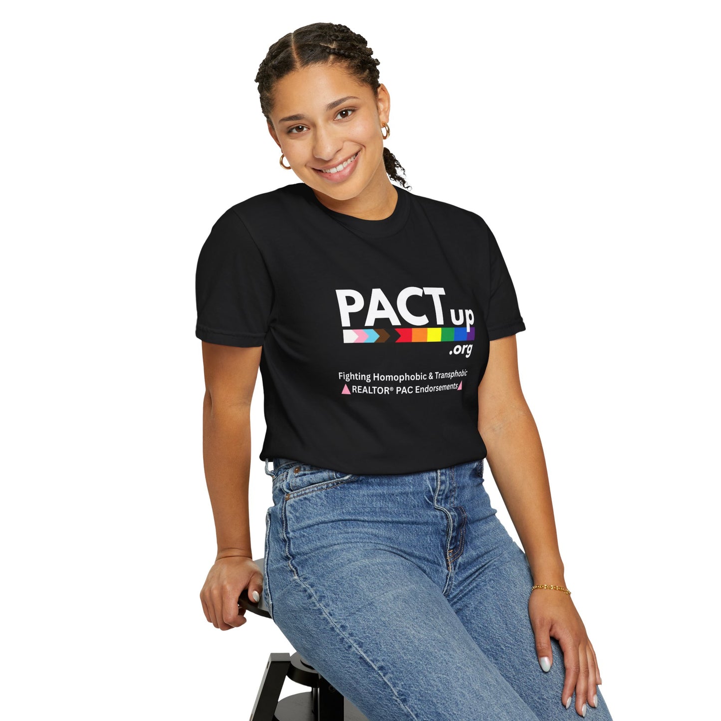 PACTup Unisex Garment-Dyed T-shirt - Support LGBTQ+ Rights, Comfortable Casual Wear, Pride Month Apparel, Gift for Activists, Everyday [...]