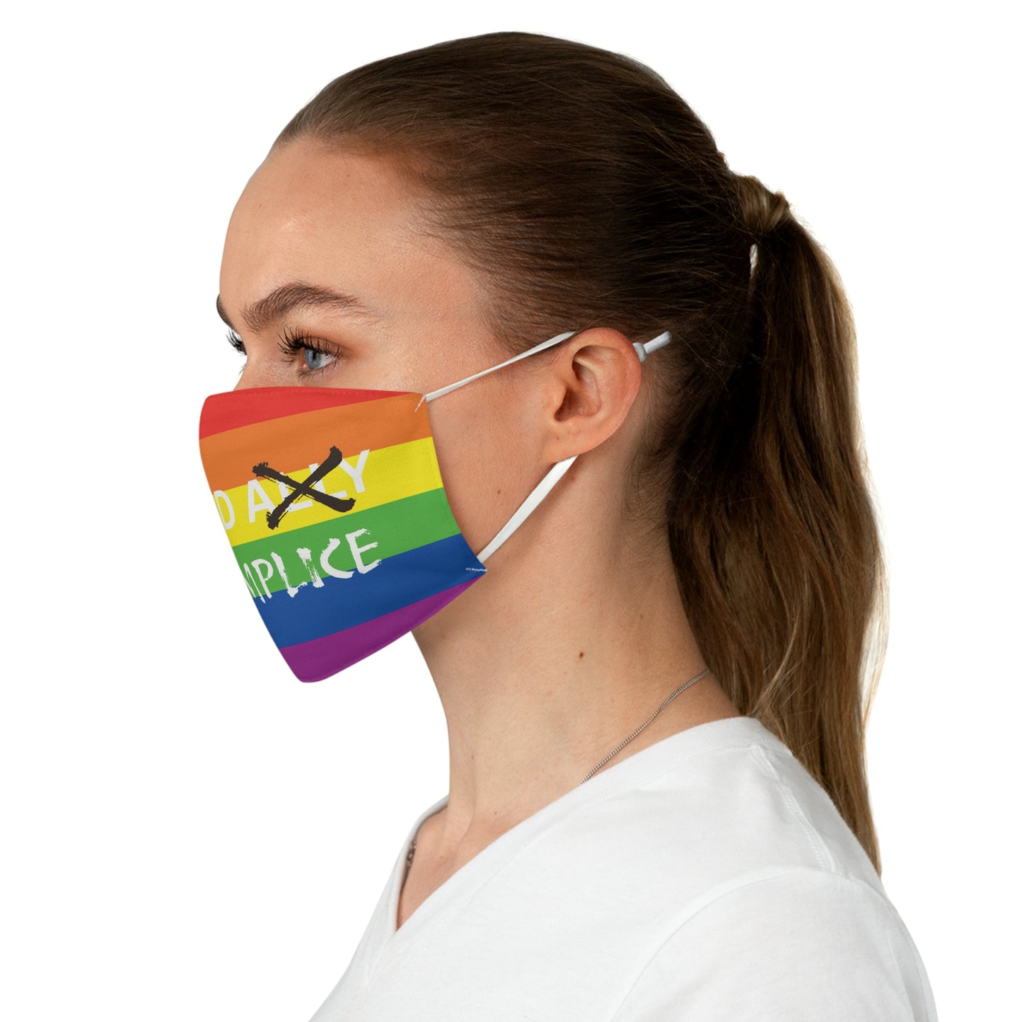 LGBTQ PRIDE - PROUD Accomplice Fabric Face Mask