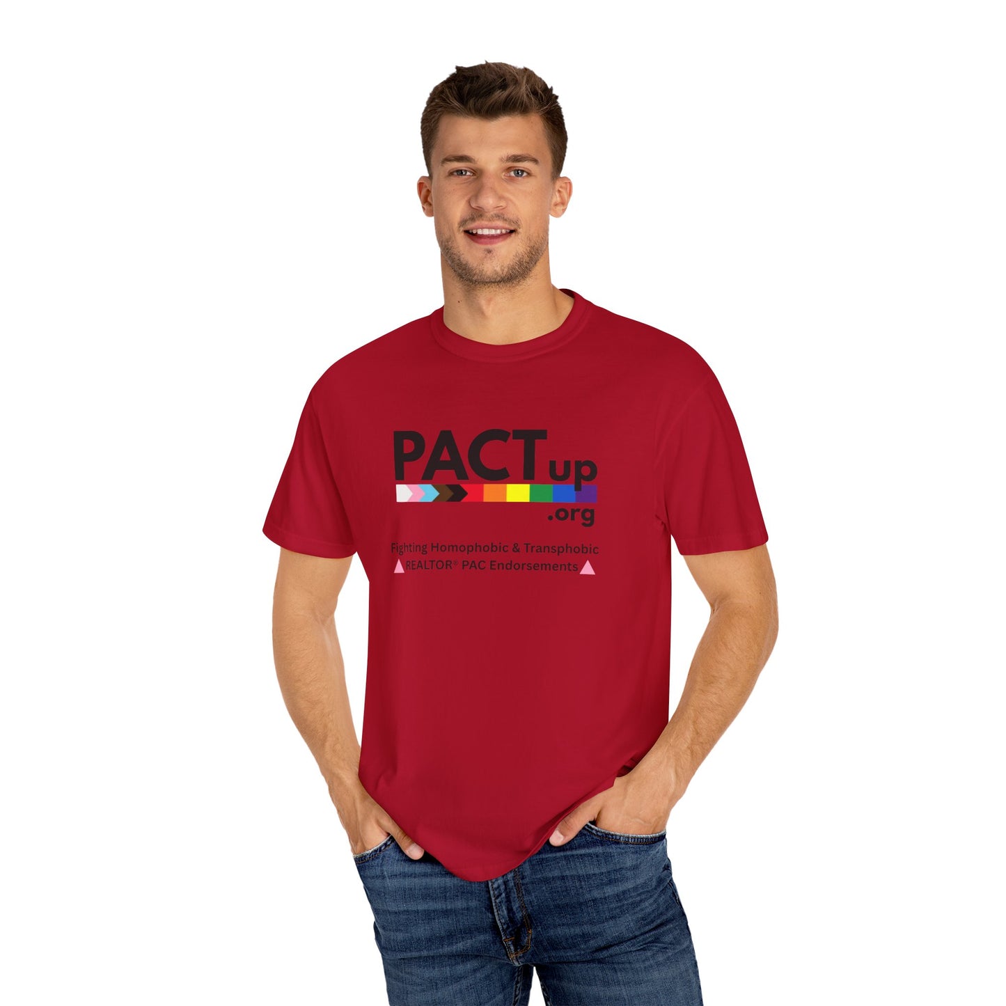 PACT UP - Pride T-Shirt - Unisex Garment-Dyed Tee for LGBTQ+ Advocacy