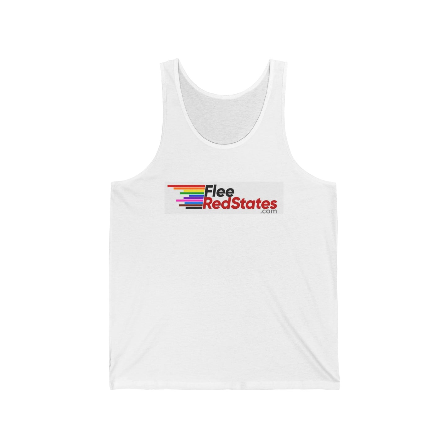 Flee Red States - LGBTQ - Pride Unisex Jersey Tank Top - '' Statement Tee