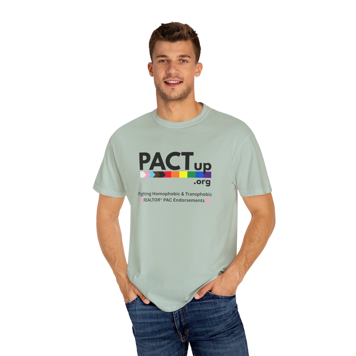 PACT UP - Pride T-Shirt - Unisex Garment-Dyed Tee for LGBTQ+ Advocacy