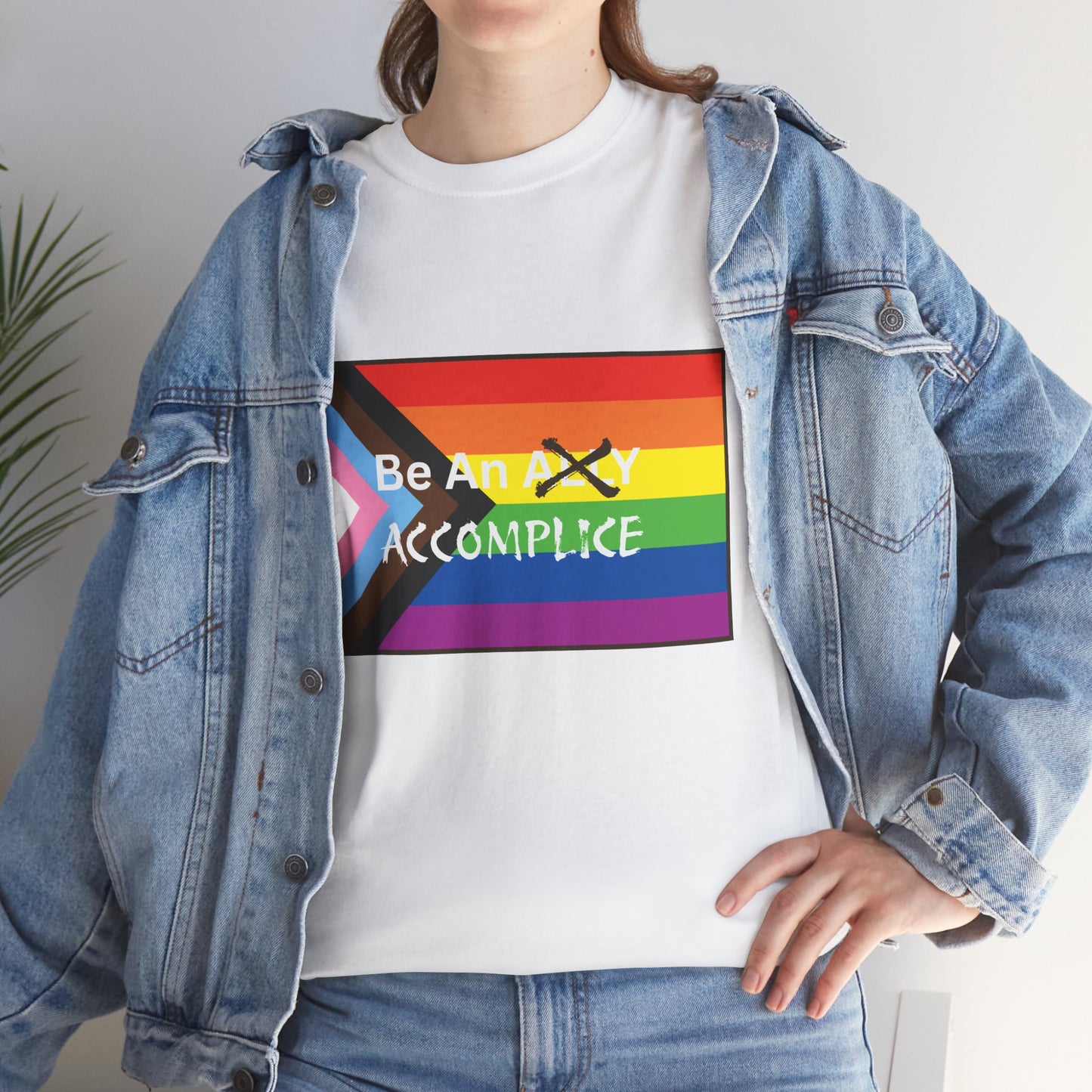 LGBTQ PRIDE Be An Accomplice Unisex Heavy Cotton Tee