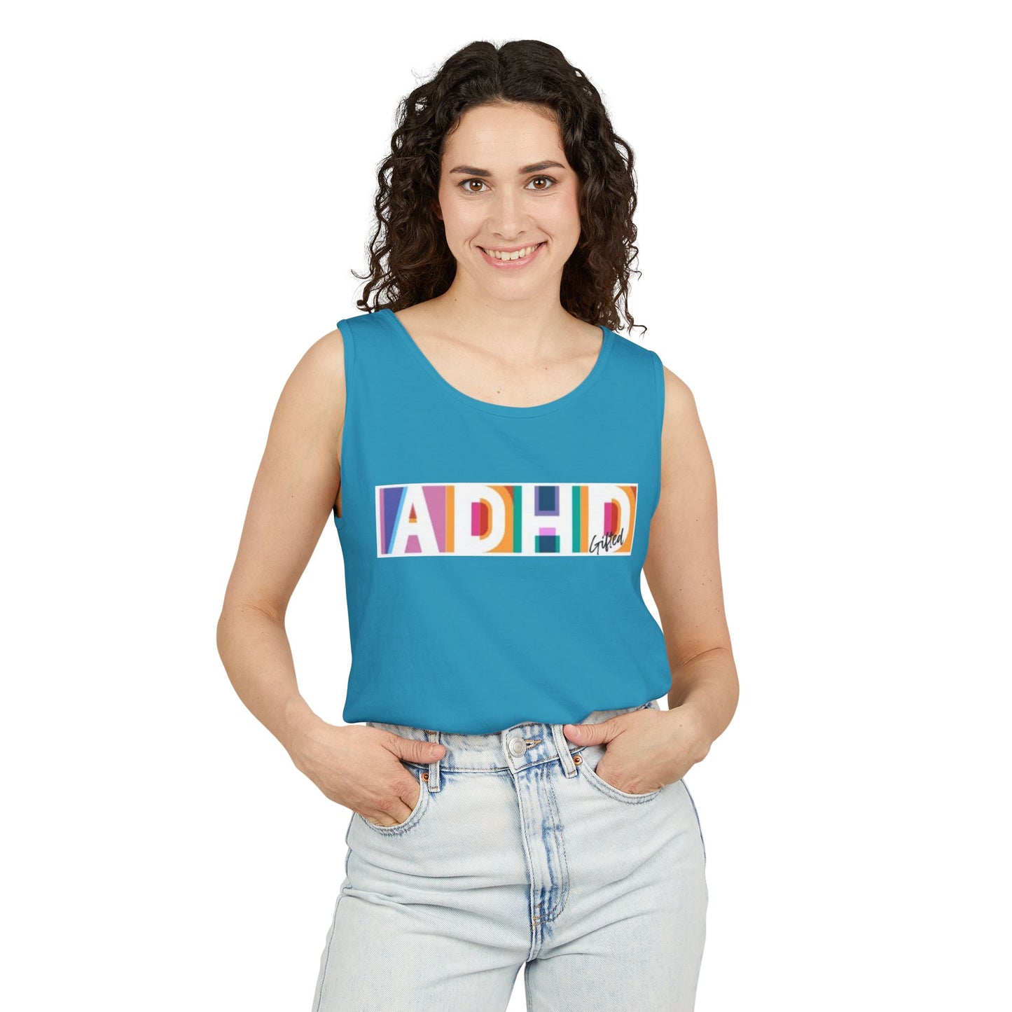 ADHD Gifted - Unisex Garment-Dyed Tank Top