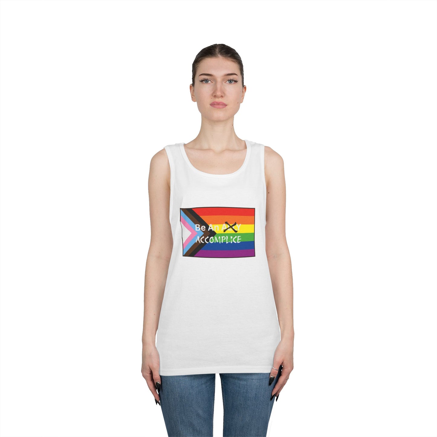 LGBTQ Be An Accomplice Tank Top - Unisex Heavy Cotton Activewear