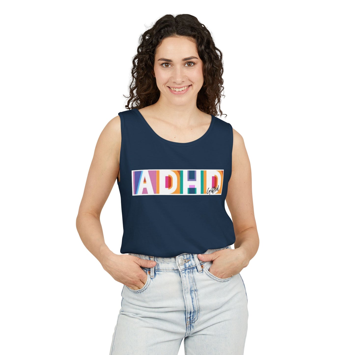 ADHD Gifted - Unisex Garment-Dyed Tank Top