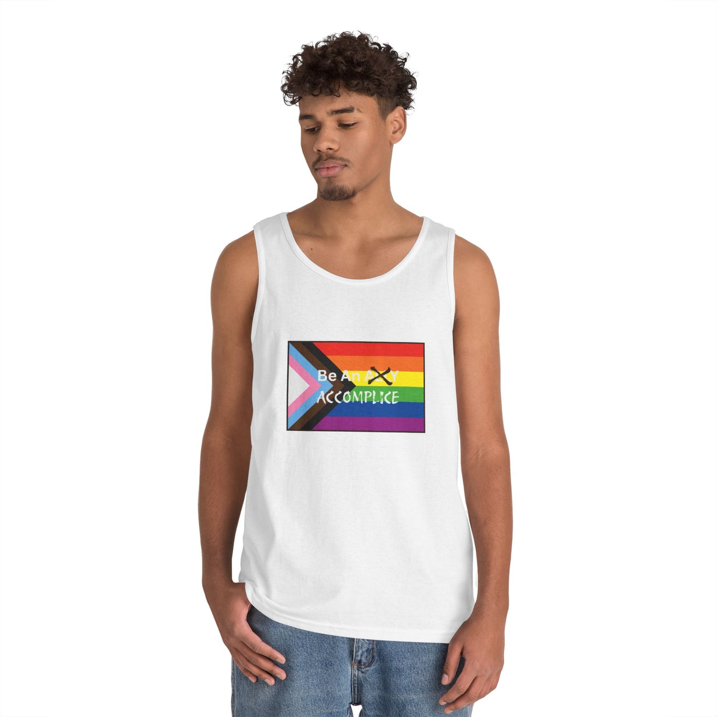 LGBTQ Be An Accomplice Tank Top - Unisex Heavy Cotton Activewear