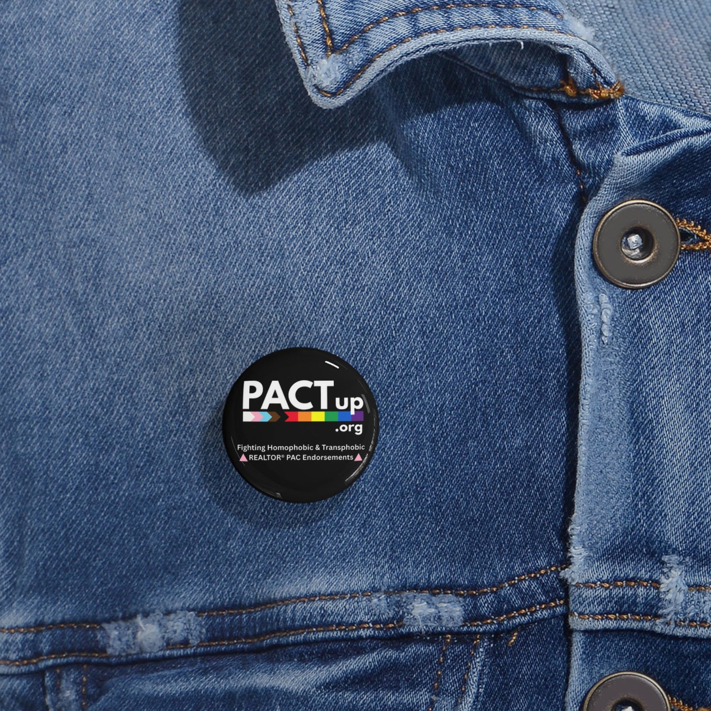PACT UP - 10 Pride Support Round Pins, LGBTQ+ Badges, Equality Accessories, Statement Pins, Activism Flair, Gift for Allies, Fundraising Pins